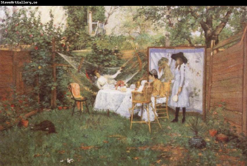 William Merrit Chase The Open air Breakfast